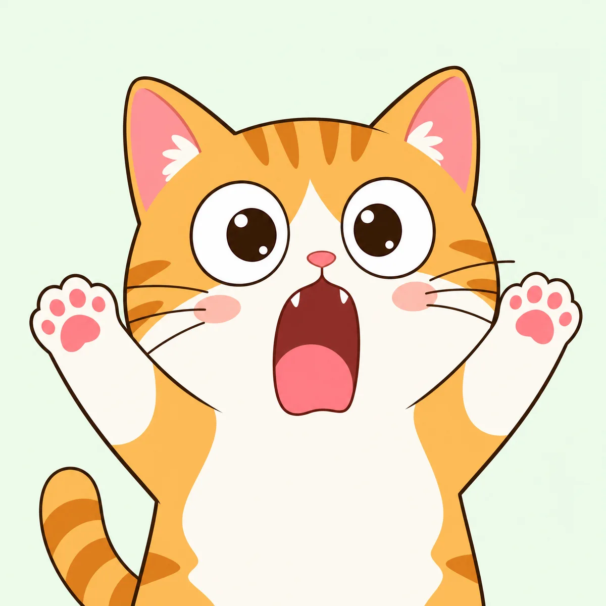 惊讶猫咪张嘴表情包网络热图